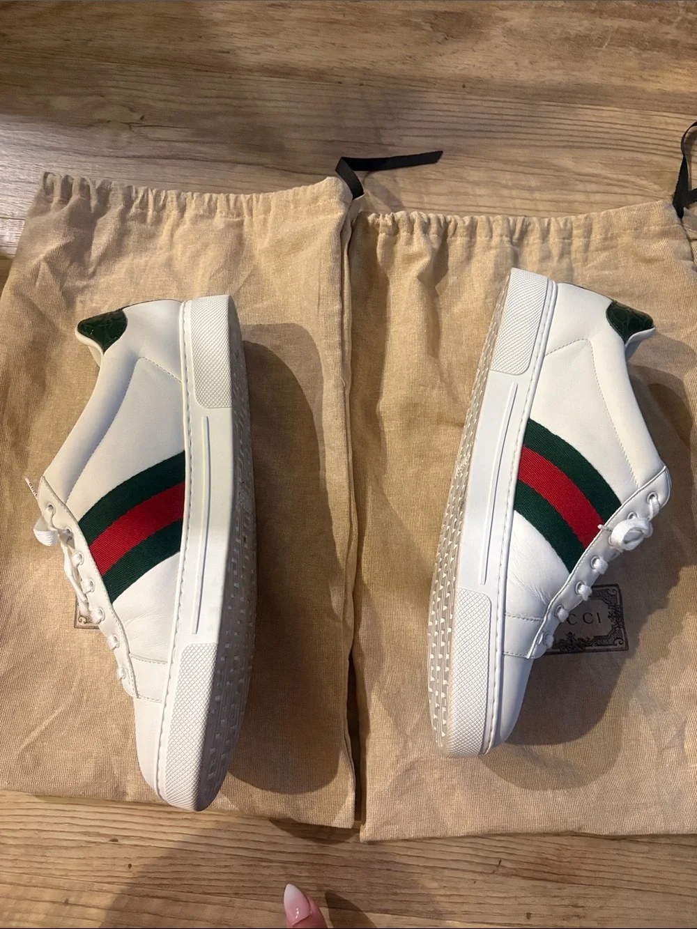 Gucci white leather